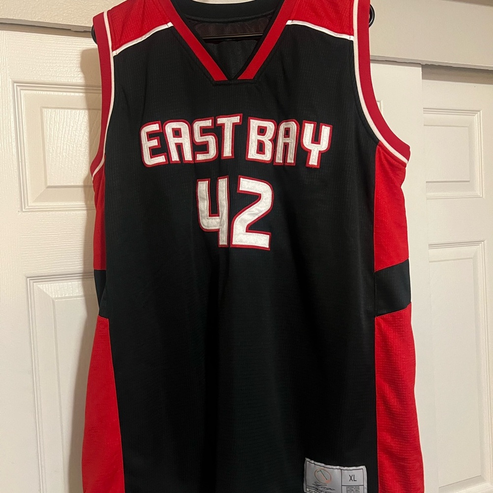 Cal State East Bay Black and Red Basketball Jersey